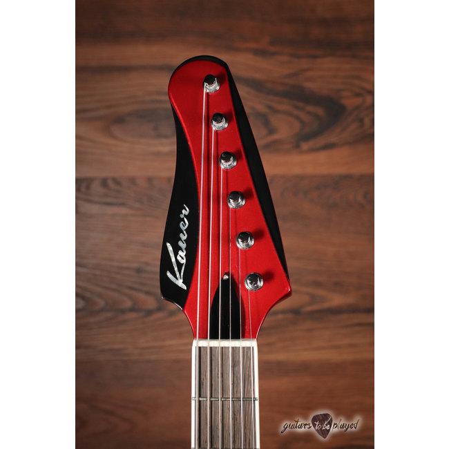 Kauer Banshee Mahogany Guitar w/ Lollar Novel90 & Imperial – Candy Apple Red