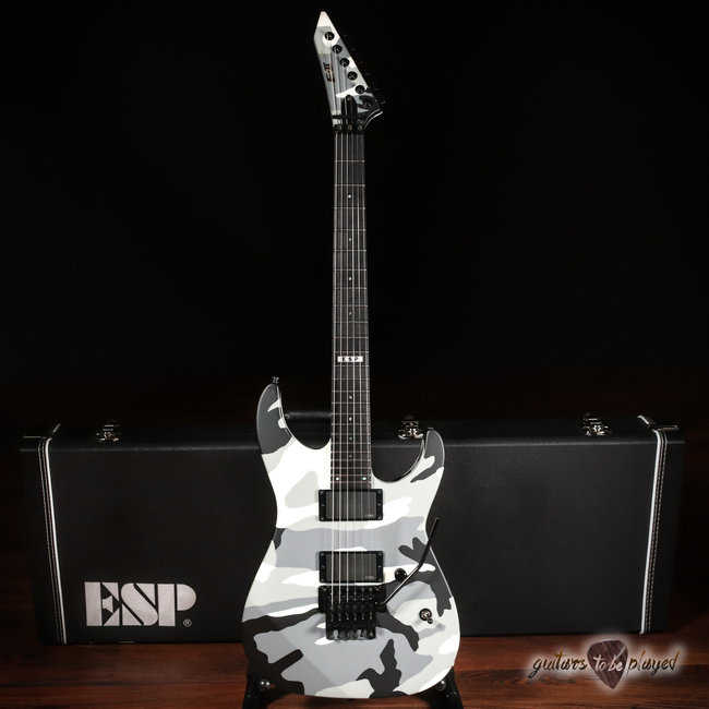 ESP E-II M-II Neck Thru Made-In-Japan Floyd Rose Guitar w/ Case – Urban Camo