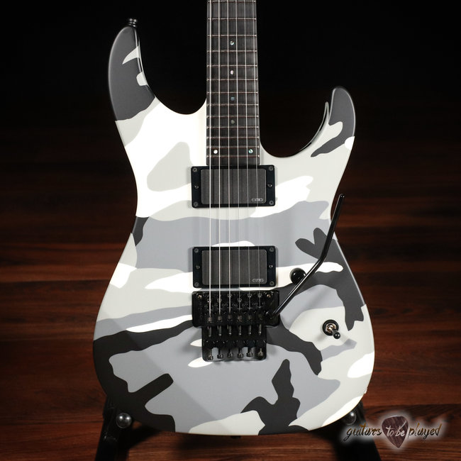 ESP E-II M-II Neck Thru Made-In-Japan Floyd Rose Guitar w/ Case – Urban Camo