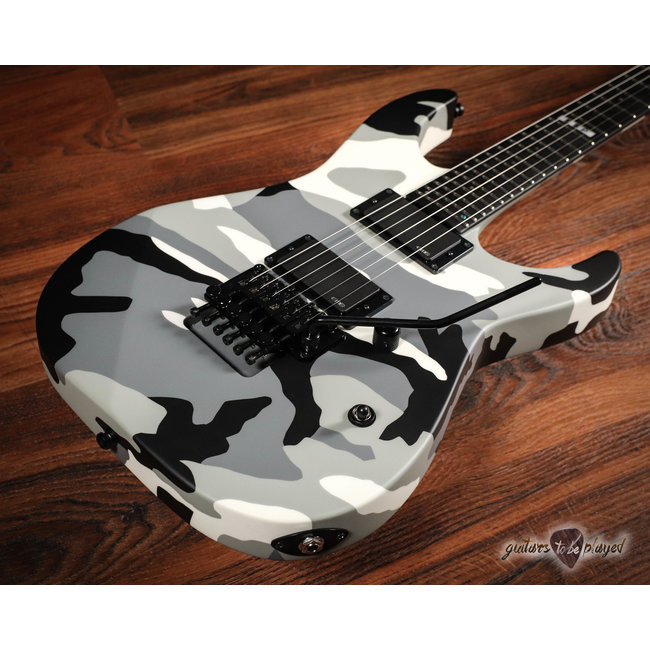 ESP E-II M-II Neck Thru Made-In-Japan Floyd Rose Guitar w/ Case – Urban Camo