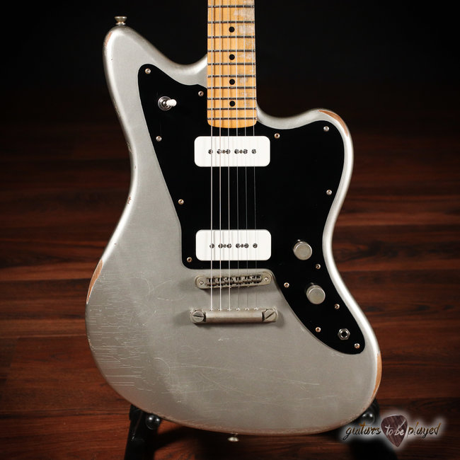 Fano JM6 Oltre Maple Fretboard P-90 Electric Guitar w/ Gigbag – Inca Silver