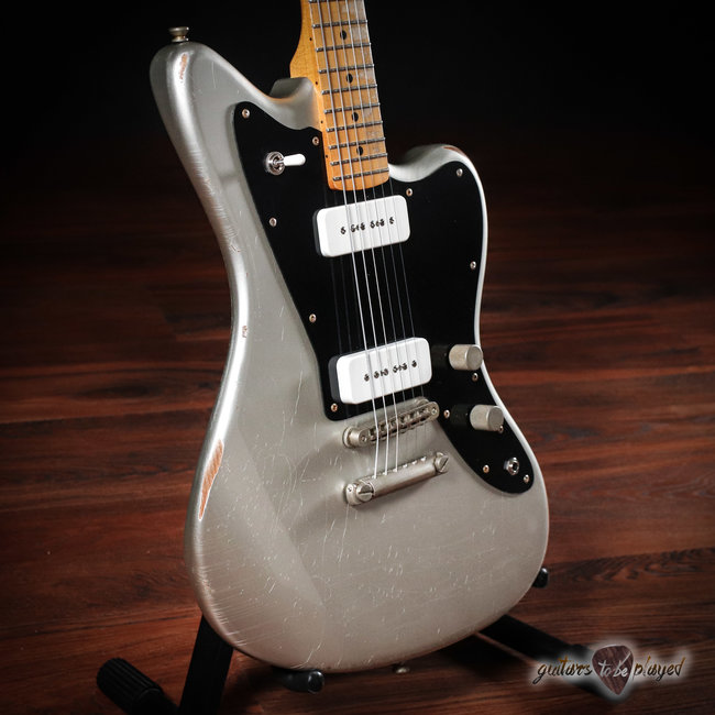 Fano JM6 Oltre Maple Fretboard P-90 Electric Guitar w/ Gigbag – Inca Silver