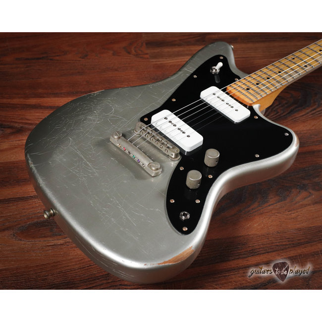 Fano JM6 Oltre Maple Fretboard P-90 Electric Guitar w/ Gigbag – Inca Silver