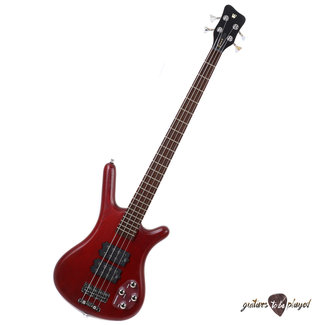 Warwick RockBass Corvette $$ Double Buck 4-String Bass –Burgundy Red Transparent