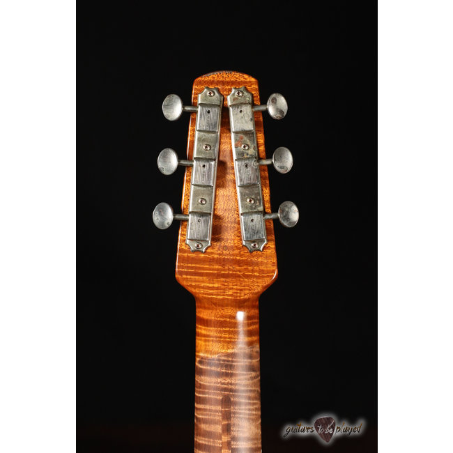 Shabat Lion GB Sugar Pine Guitar w/ 4A Flame Roasted Maple Neck – Pelham Blue