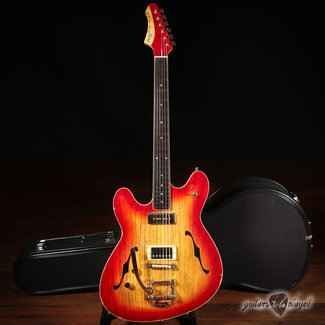 Fano Guitars Fano GF6 Alt de Facto Left-Handed Swamp Ash Semi-Hollow w/ Bigsby – Cherry Burst