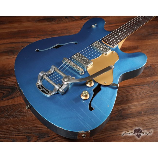 Fano GF6 Alt de Facto TV Jones Semi-Hollow Guitar w/ Bigsby – Lake Placid Blue