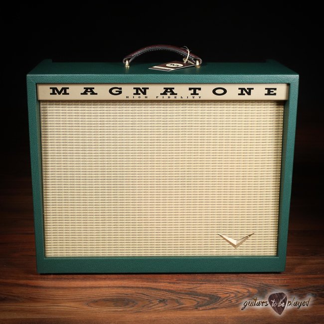 Magnatone Varsity Reverb 15W 1x12” Combo Amp w/ Footswitch & Cover – Dark Green*