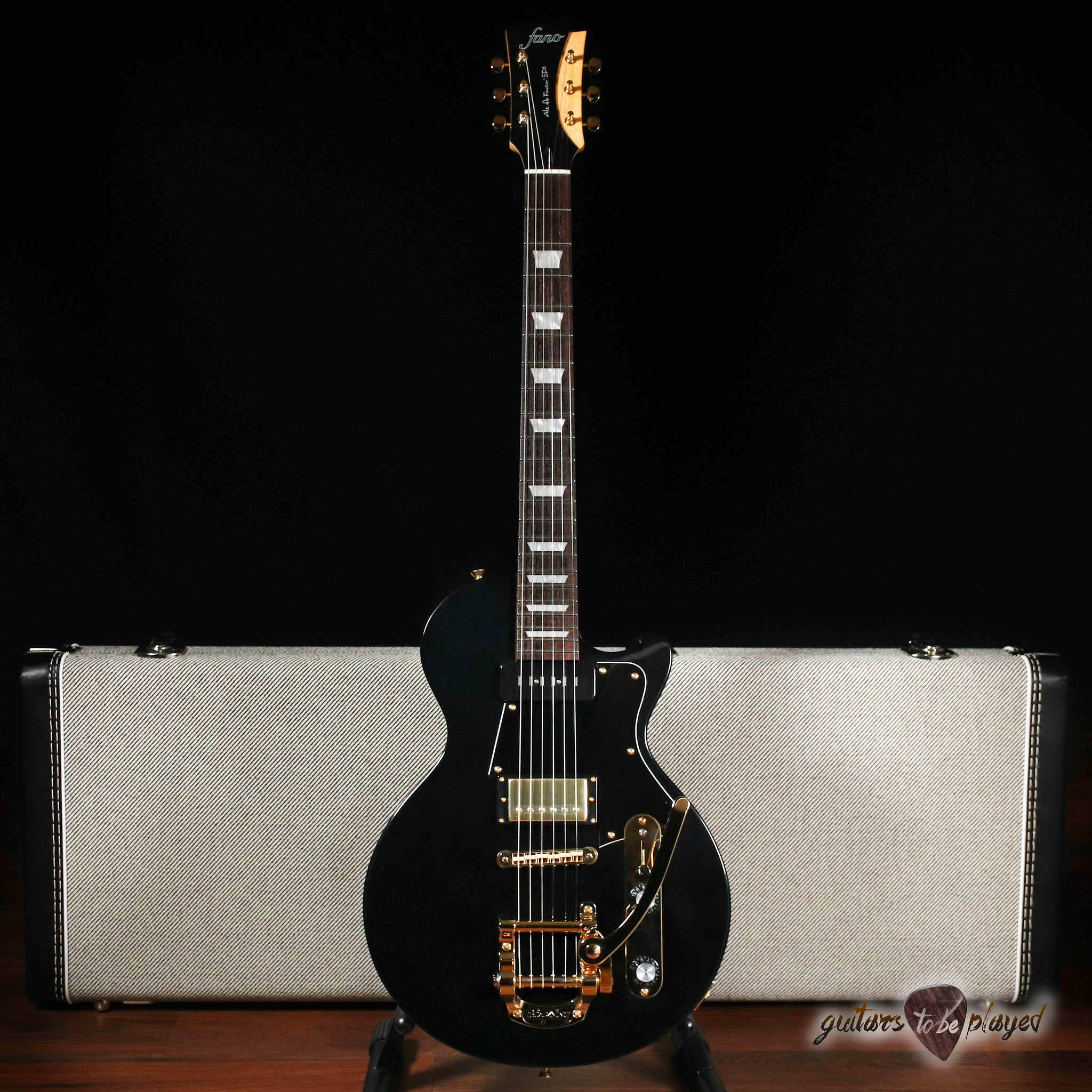 Fano SP6 Alt de Facto Lollar P90 & Imperial w/ Bigsby – Bull Black