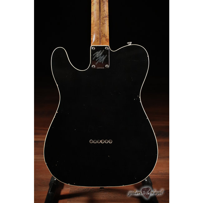 Mario Martin Guitars Lollar Novel Foil T-Style w/ Roasted Birdseye Neck – Black