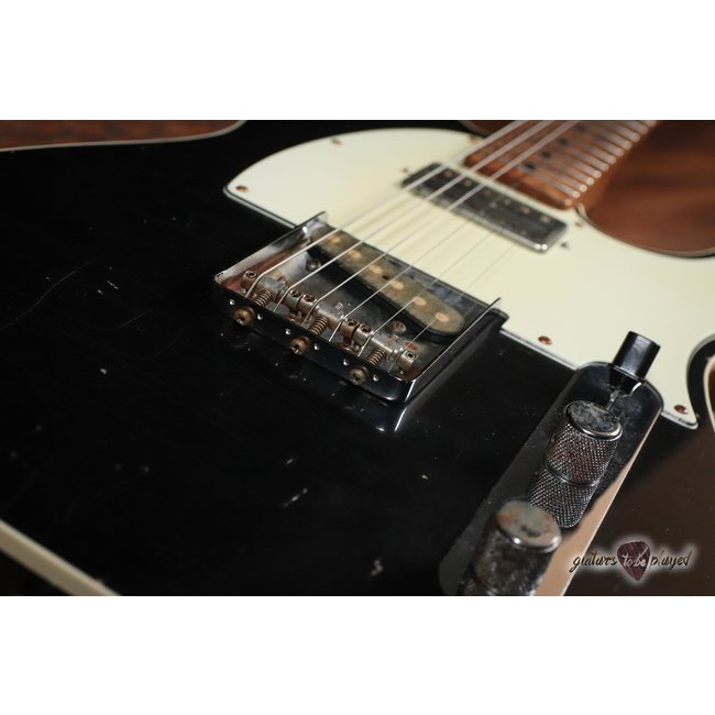 Mario Martin Guitars Lollar Novel Foil T-Style w/ Roasted Birdseye Neck – Black