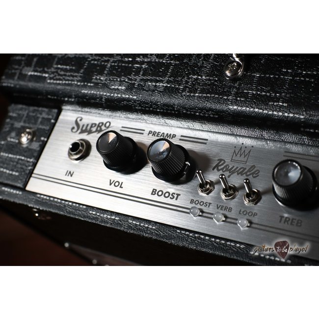 Supro 1932R Royale 35/50-Watt 1x12” Tube Combo Amp – Black Scandia