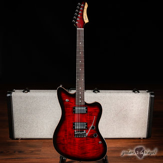 Fano Guitars Fano JM6 Alt de Facto Flame Top Guitar w/ Suhr Thornbuckers – Fire Red Burst