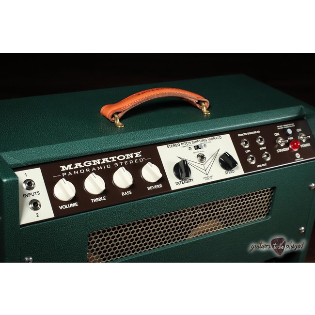 Magnatone Panoramic Stereo 12+12W Vibrato 2x10” Combo Amp – Dark Green