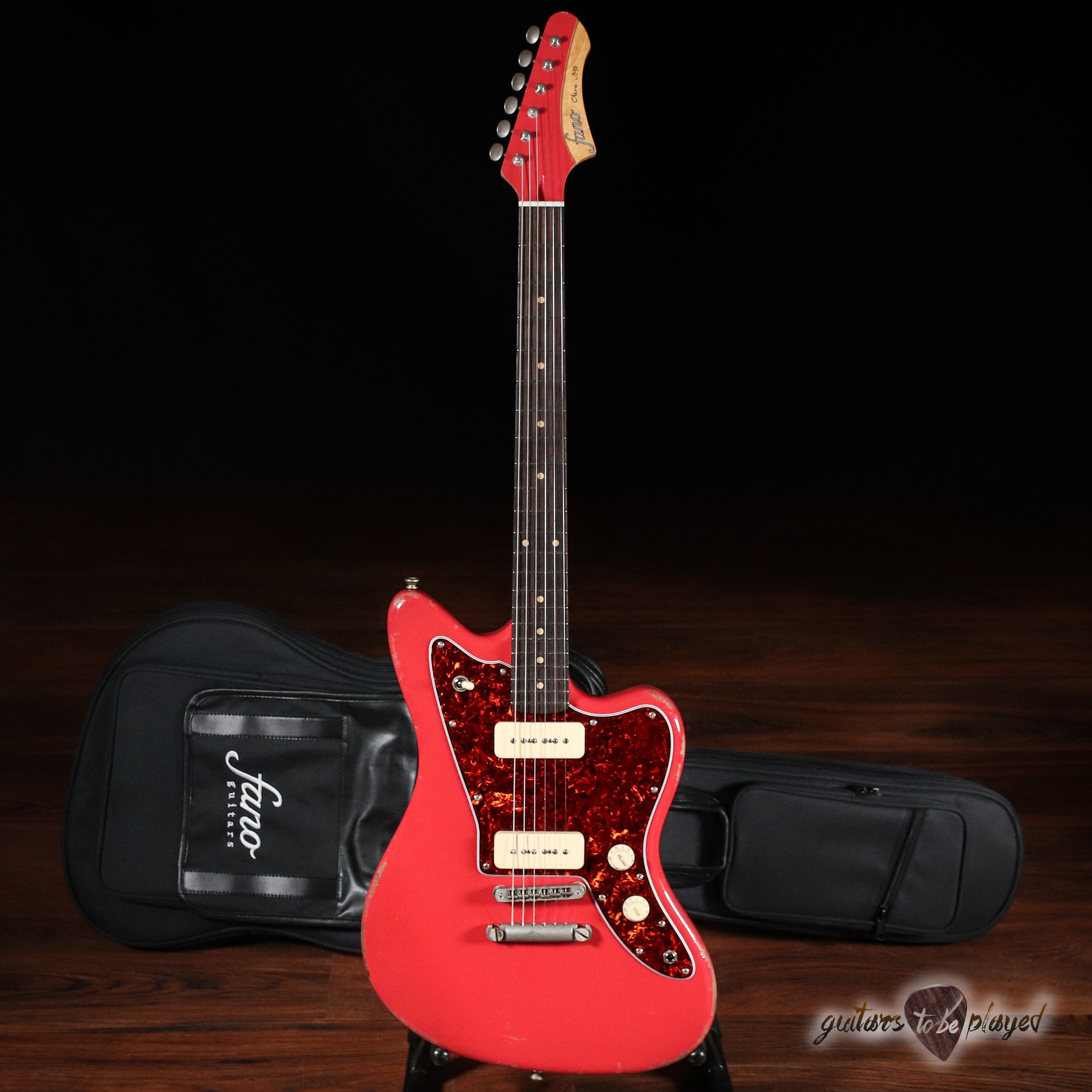 Fano JM6 Oltre Lollar P-90 Electric Guitar w/ Gigbag – Fiesta Red