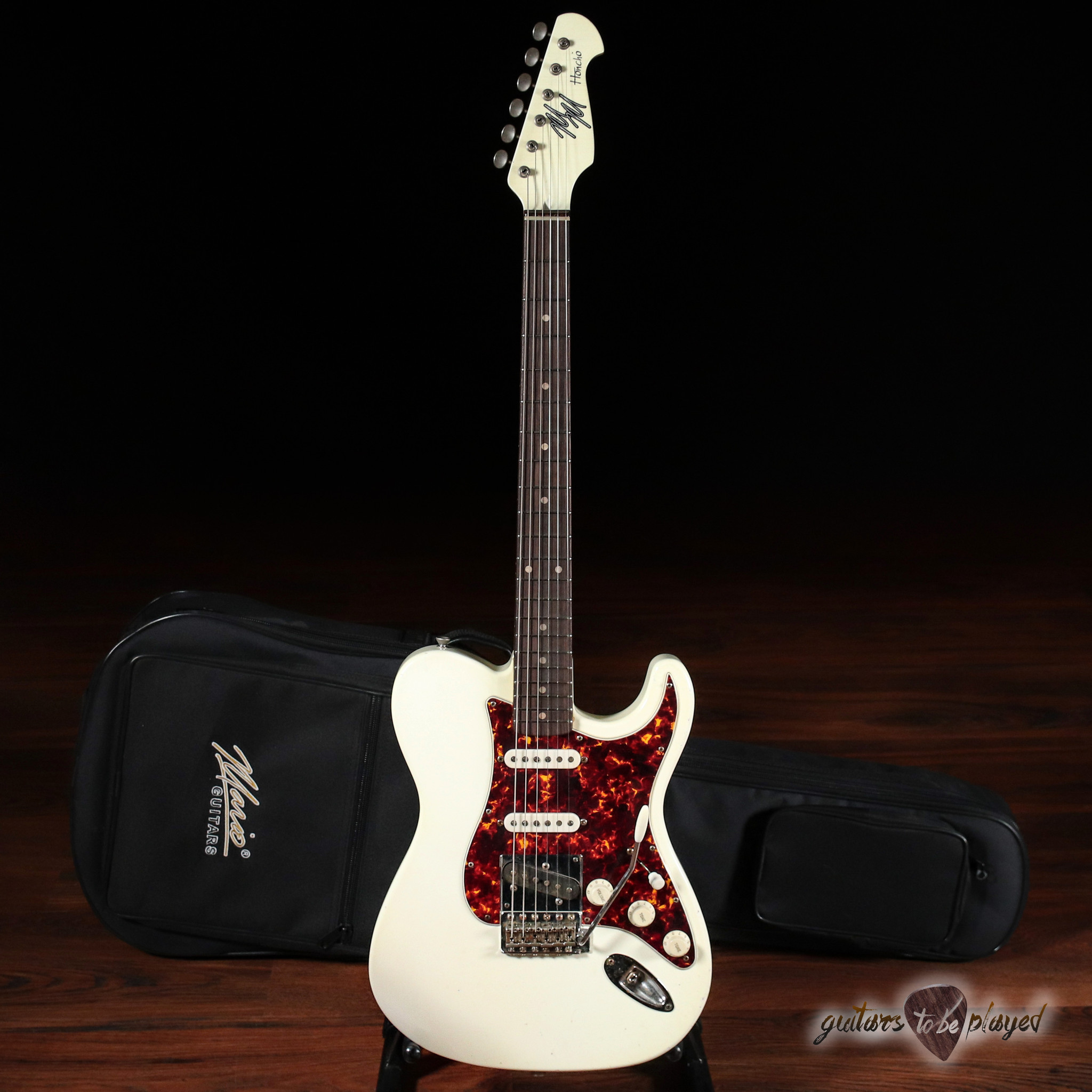 Mario Martin Guitars Honcho Swamp Ash Spitfire Pickguard–Olympic White