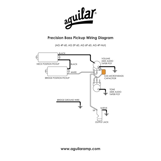 Aguilar AG 4P-HOT 4-String Overwound P-Bass Pickup