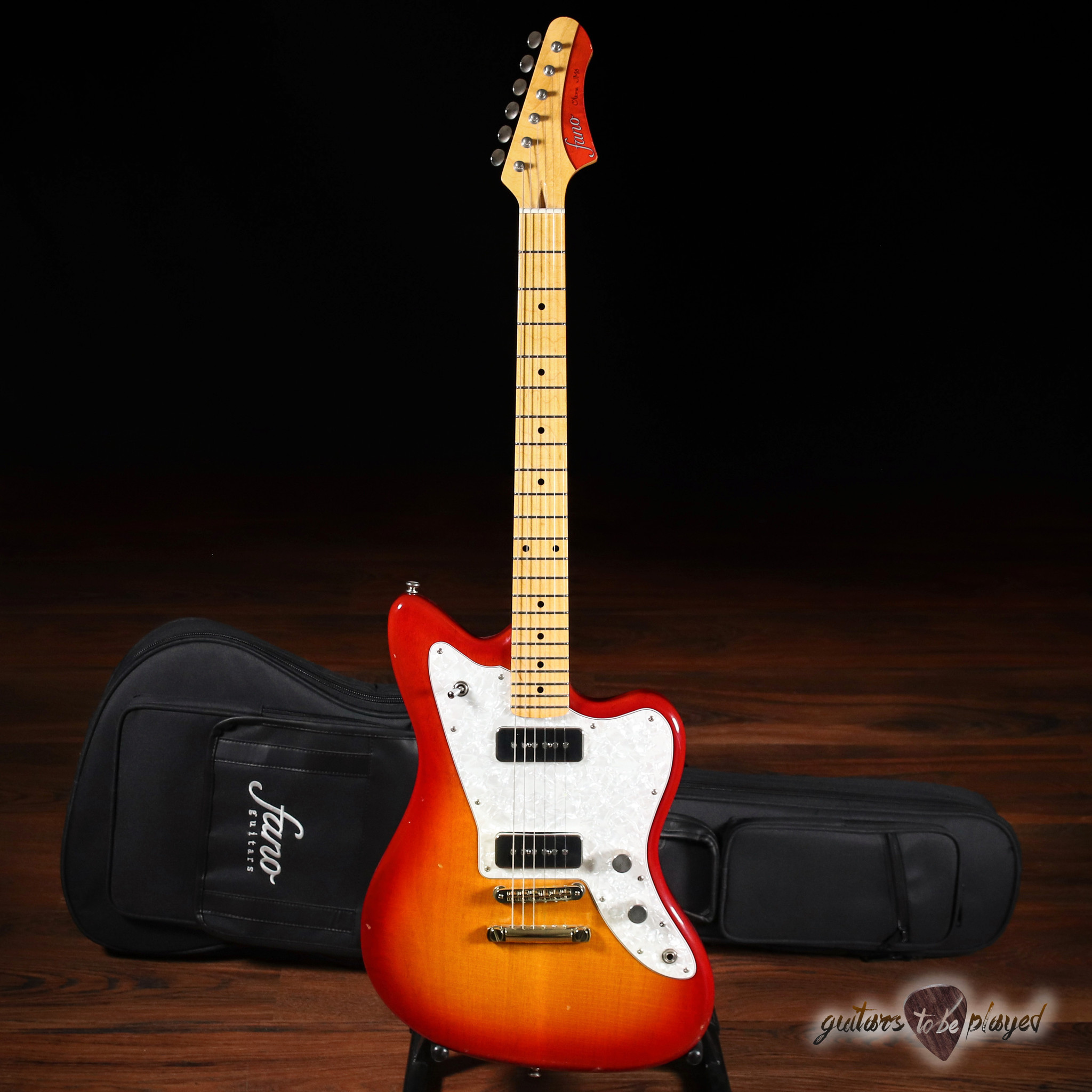 Fano JM6 Oltre Maple Fretboard Lollar P-90 Guitar – Cherry Burst