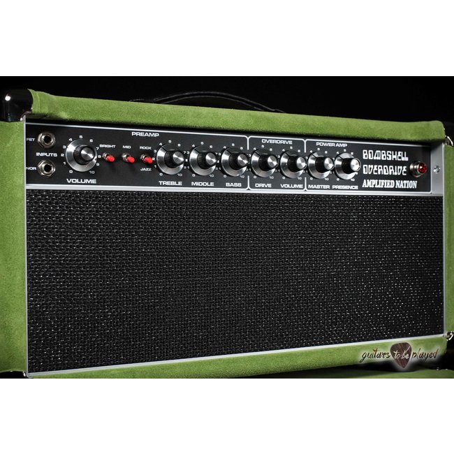 Amplified Nation Bombshell Overdrive 22W Head & 112 Cab – Angry Phrogg Suede