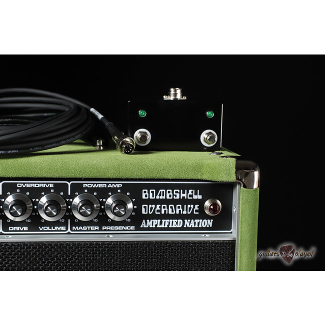 Amplified Nation Bombshell Overdrive 22W Head & 112 Cab – Angry Phrogg Suede