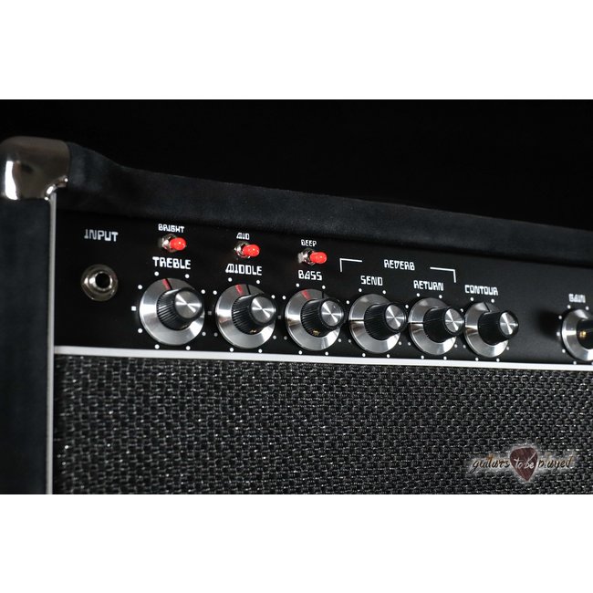 Amplified Nation Dirty Wonderland 50W Head & 212 Vertical Cab – Black Suede