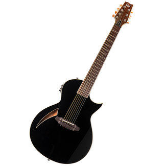 ESP LTD ESP LTD TL-7 Thinline 7-String Acoustic/Electric Guitar - Black