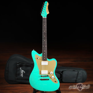 Fano Fano JM6 Oltre Humbucker-Mount TV Jones PowerTron Guitar w/ Bag – Seafoam Green