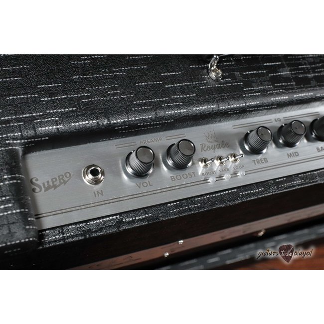 Supro 1933R Royale 35/50-Watt 2x12” Tube Combo Amp – Black Scandia