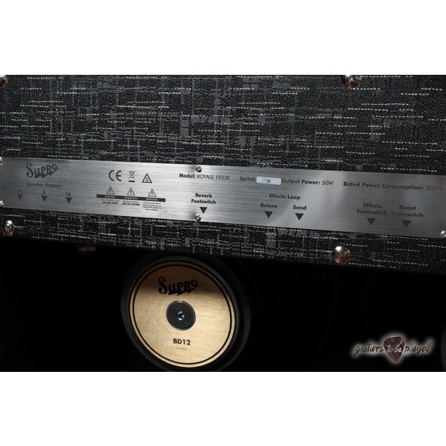Supro 1933R Royale 35/50-Watt 2x12” Tube Combo Amp – Black Scandia