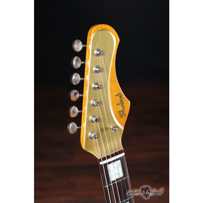 Shabat Lion Deluxe T-Style w/ Lollar El Rayo Humbuckers – Shoreline Gold