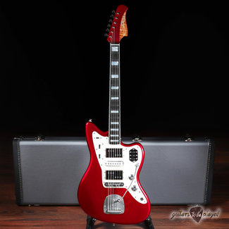 Shelton Electric Instruments Shelton GalaxyFlite Super III w/ Roasted Flame Maple & Fralins – Candy Apple Red