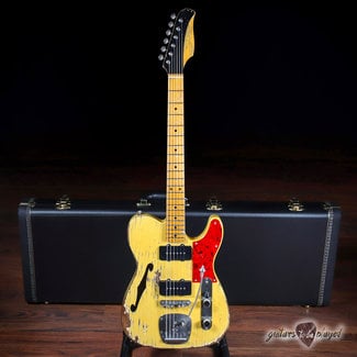 Shelton Guitars Shelton Timeflite GTX w/ Mastery & Lambertones Ristrettos – Heavy Aged TV Blonde