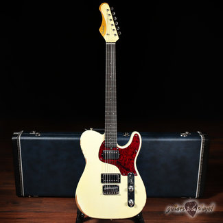 Shabat Guitars Shabat Lion Special T-Style w/ Humbuckers & Reverse Headstock – Olympic White