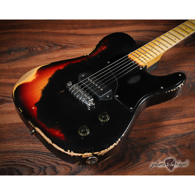 Shabat Lion STP “Single Treble Pickup” P-90 Guitar - Black over 3TSB