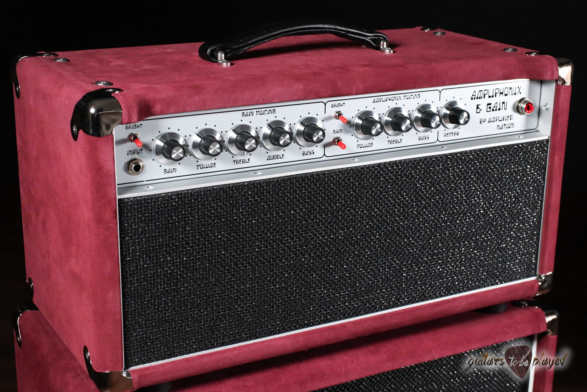 Amplified Nation Ampliphonix & Gain 50W Head & 112 Cab Maroon Suede