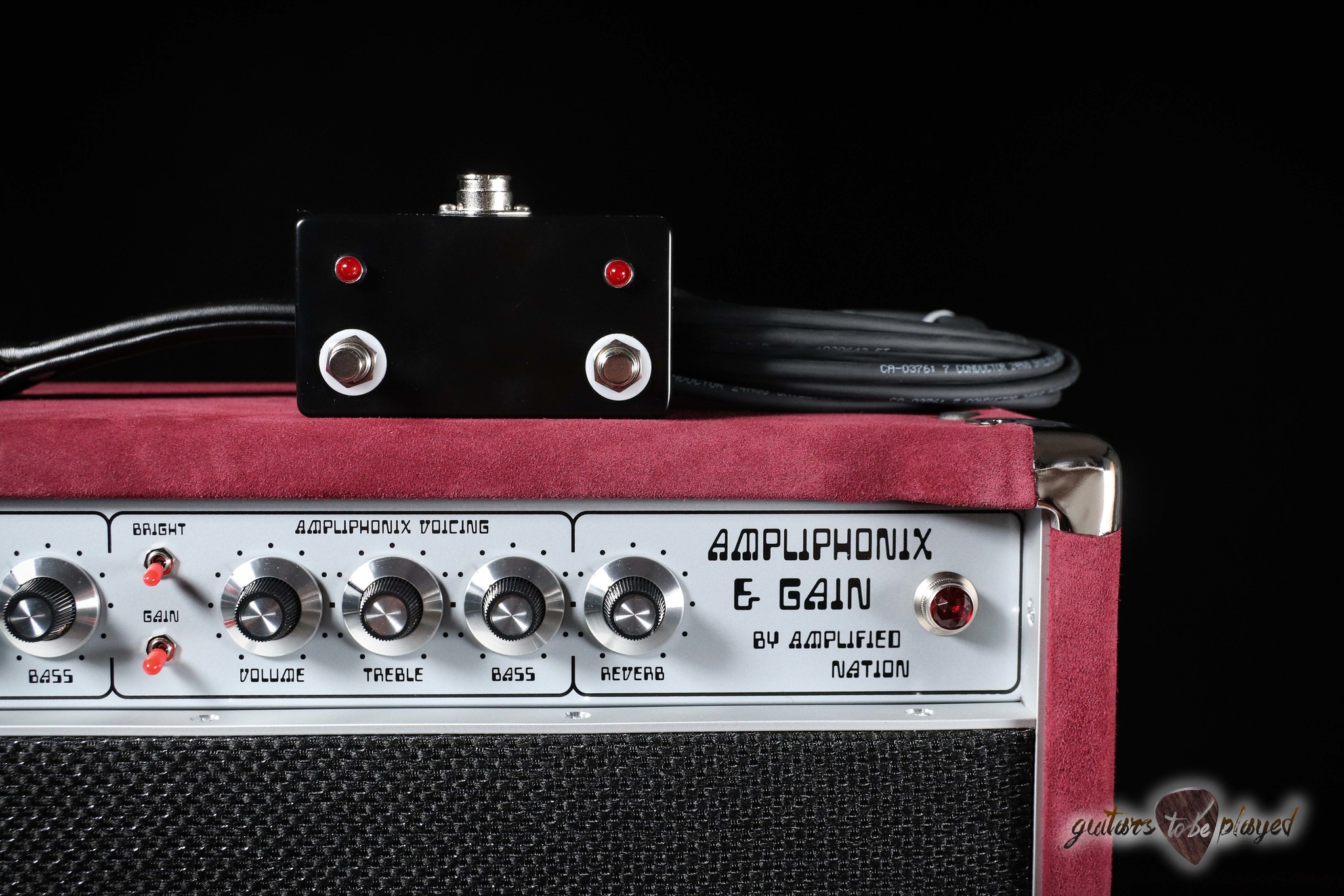 Amplified Nation Ampliphonix & Gain 50W Head & 112 Cab Maroon Suede