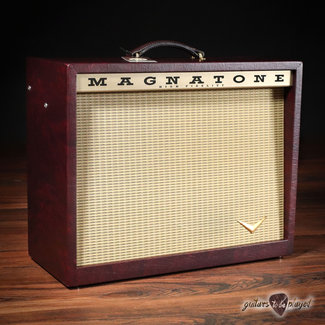 Magnatone Amplification Magnatone Varsity Reverb 15W 1x12” Combo Amp w/ FTSW & Cover – Wine Buggy Whip*