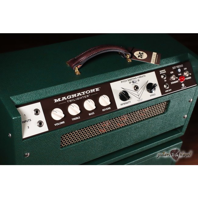 Magnatone Twilighter 22W Reverb/Vibrato Head & 1x12” Extension Cab – Dark Green*