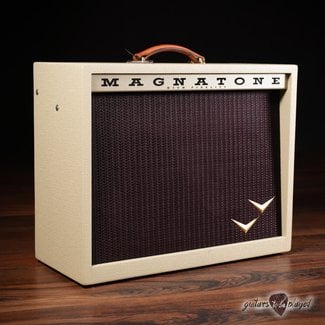 Magnatone Magnatone Panoramic Stereo 12+12W Vibrato 2x10” Combo Amp – Blonde w/ Oxblood