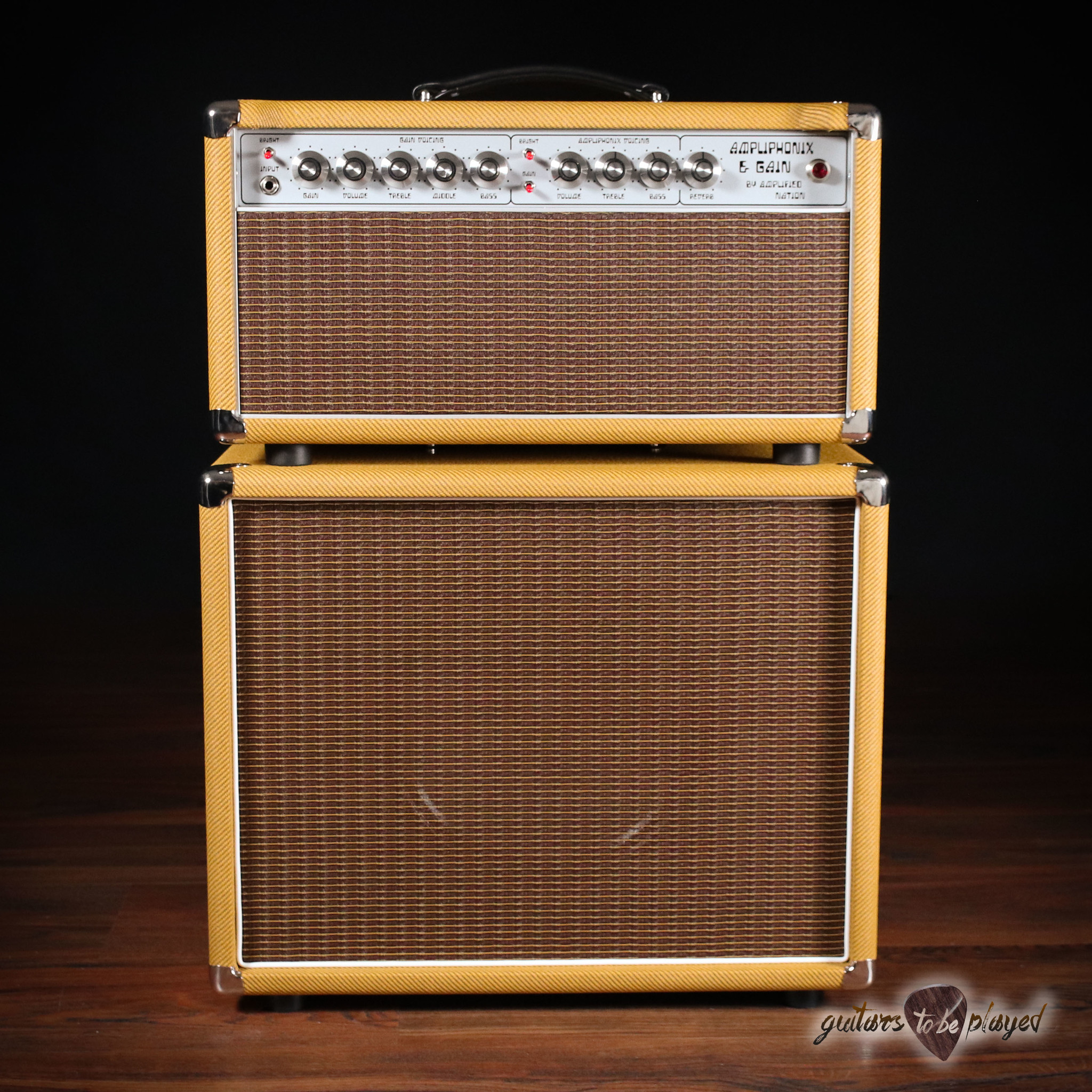 Amplified Nation Ampliphonix And Gain 50w Head And 112 Cab Tweed Guitars To Be Played 