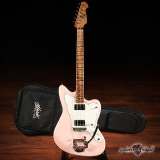 Mario Guitars Mario Martin Guitars Jazz Bastard AAA Flame Maple, El Rayos & Bigsby –Shell Pink