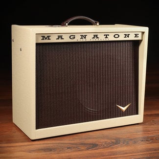 Magnatone Amplification Magnatone Varsity Reverb 15W 1x12” Combo Amp w/ FTSW & Cover – Blonde w/ Oxblood