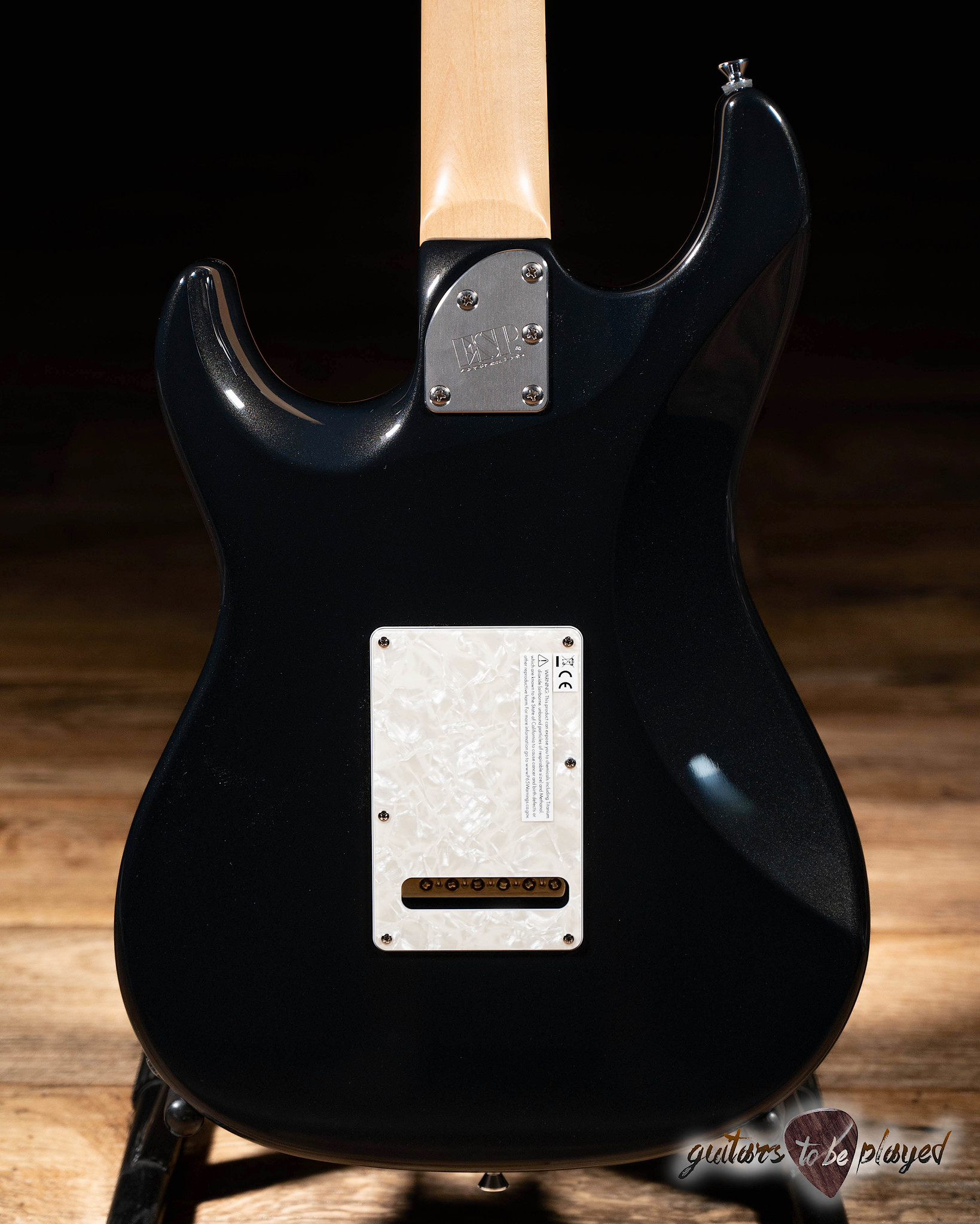 ESP Original Snapper CTM Flamed Top Maple Neck Guitar See Thru Black