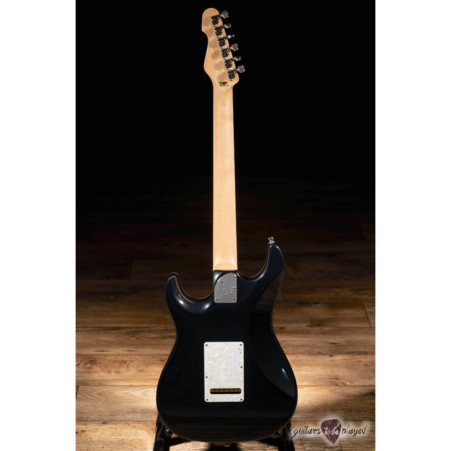 ESP Japan Original Snapper CTM Flamed Top Maple Neck Guitar – See Thru Black