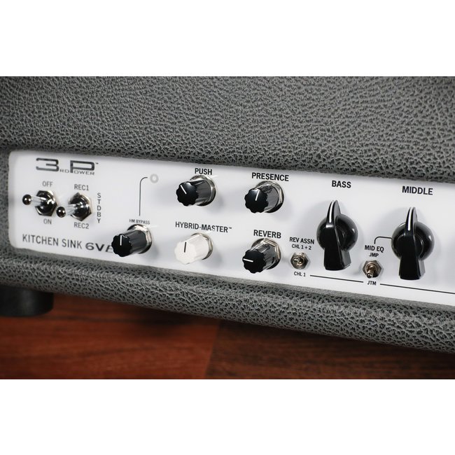 3rd Power Kitchen Sink 6VEL 40W Amp Head w/ Footswitch – Slate Bronco & White