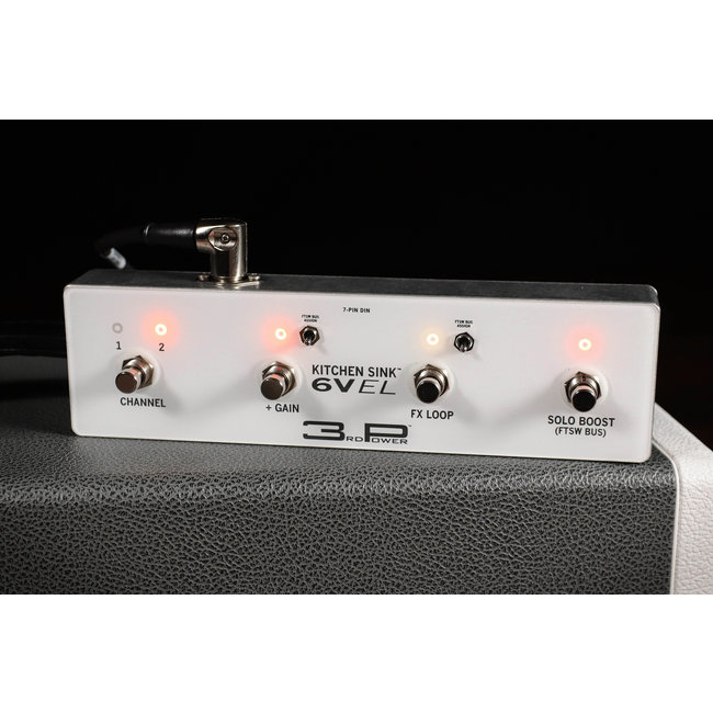 3rd Power Kitchen Sink 6VEL 40W Amp Head w/ Footswitch – Slate Bronco & White