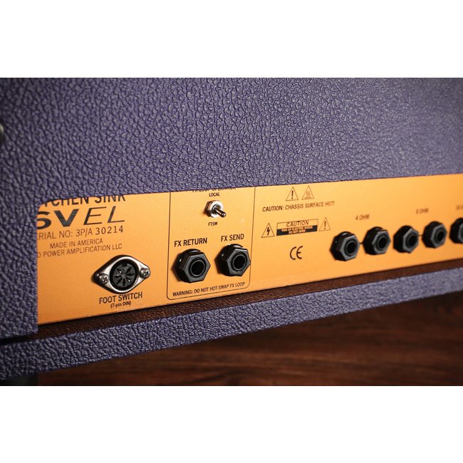 3rd Power Kitchen Sink 6VEL 40W Amp Head w/ Footswitch – Plum Levant & Gold