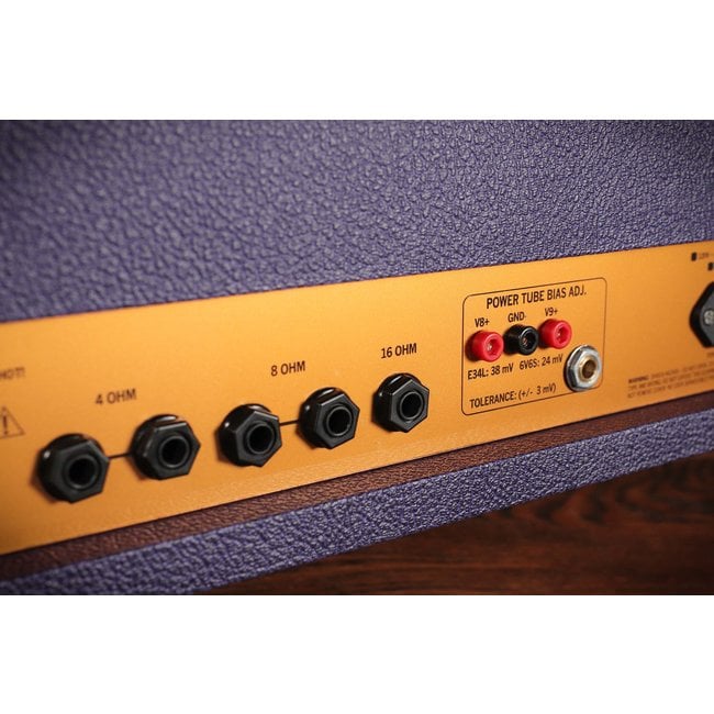 3rd Power Kitchen Sink 6VEL 40W Amp Head w/ Footswitch – Plum Levant & Gold