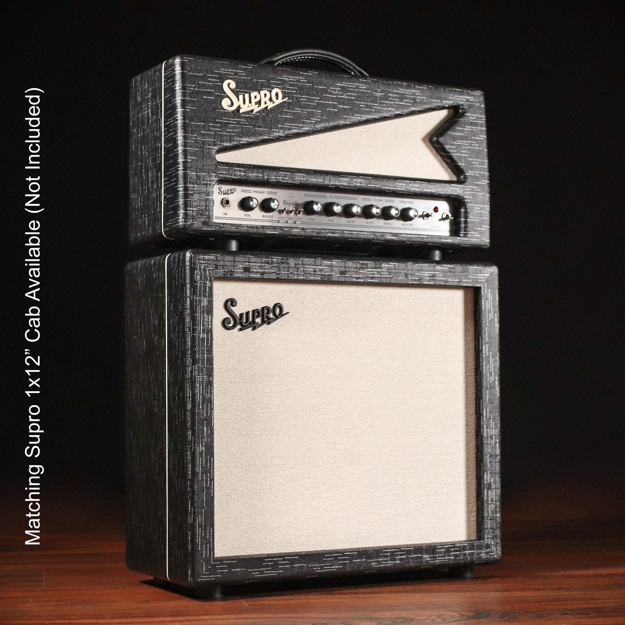 Supro 1932RH Royale 35/50Watt Tube Amp Head Black Scandia Guitars