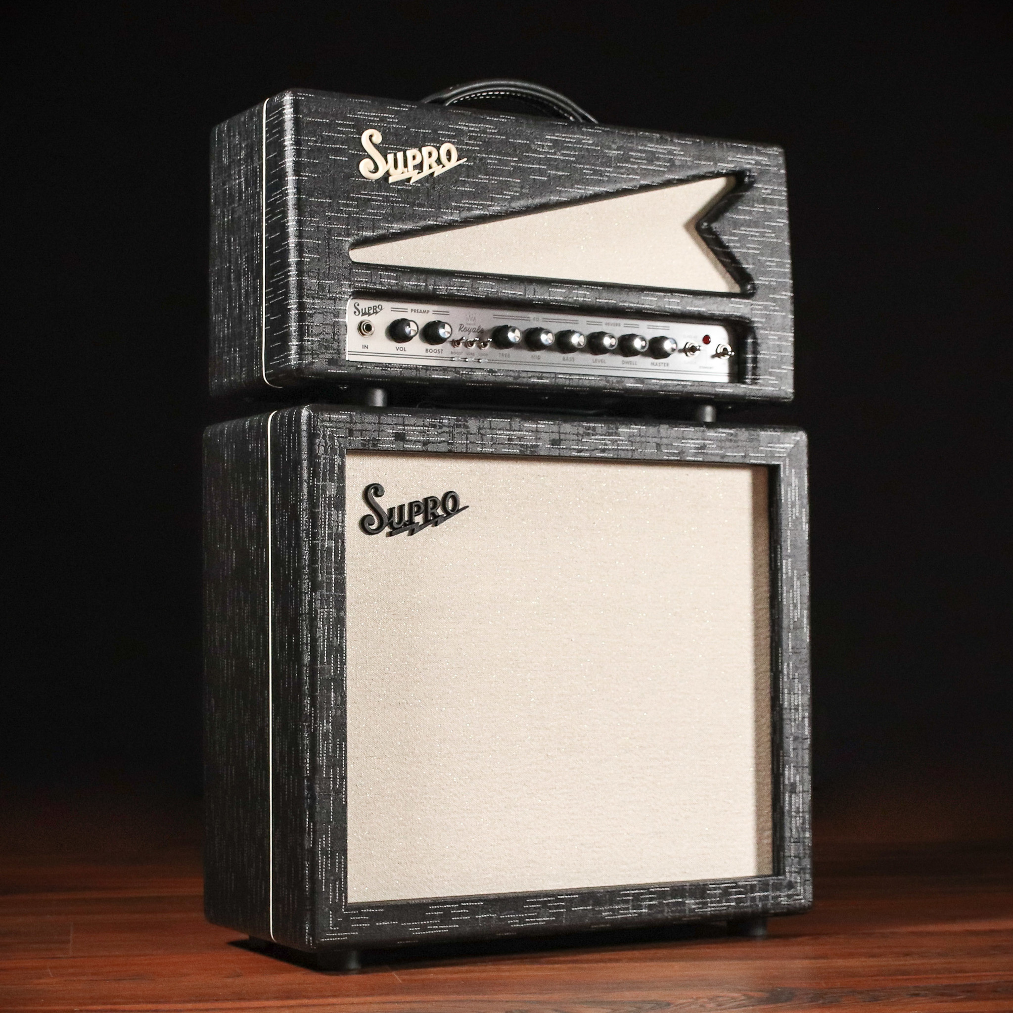 【中古】 One Morning Left / lcore Superstars Supro 1932RH Royale Head & 112 Cab Bundle w/ Cable – Black